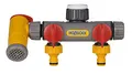 Hozelock FLOWMAX 3 Wege-Verteiler (mit 2 Anschlussstellen, Anschluss an Außenwasserhahn, für Wasserhähne mit 3/4", 1/2",1" Außengewinde)