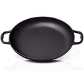 BBQ Nerd Paellapfanne aus Gusseisen Ø 36 cm (6 Personen) - Antihaftpfanne mit Flachboden für traditionelle spanische Paella - Gusspfanne für Grill Feuerstelle Herd einschl. Induktion