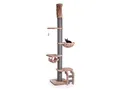 Canadian Cat Company Kratzbaum Deckenspanner Lofty - Cappuccino auch für große und schwere Katzen, XXL Kratzbaum deckenhoch, massiver Stamm, variable Höhe 250~275cm