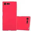 Cadorabo Schutzhülle für Sony Xperia X COMPACT Hülle in Rot Handyhülle TPU Etui Cover Case