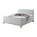 maison bleue Boxspringbett mit Bettkasten Catania , grau , Maße (cm): B: 182 H: 116