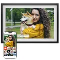 Denver Frameo Digitaler Bilderrahmen mit 15.6" Touch-Screen, Digitale Bilderrahmen 16 GB Flash-Speicher, Wird mit vorinstallierter FRAMEO-Software geliefert