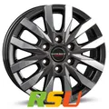 4x Borbet CW6 mistral anthracite glossy polished 7.5x18" ET45 LK6 114.3 ML 66...