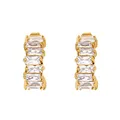 Heideman Ohrringe Ida Damen - aus hochwertigem Edelstahl - silber gold rosegold farbend poliert - Ohrstecker mit Stein weiss für Frauen - 19mm Durchmesser