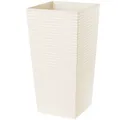 KADAX Blumentopf, mit Einlage, aus Kunststoff, Pflanzkübel, 40 cm, Creme