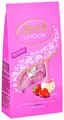 Lindt Lindor Beutel Erdbeer-Sahne, weiße Schokolade mit unendlich zartschmelzender Erdbeer-Sahne Füllung, 137g