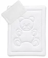 KiGATEX Baby Bettdecke und Kissen im Set - 100x135 cm Kinderbettdecke und 60x40 cm Kissen für Kinder Zertifiziert nach Öko-Tex - Kinderdecke mit Bärchensteppung