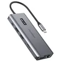 Choetech 12-in-1 USB-C Hub, 100W PD, 2x HDMI 4K, VGA, LAN, SD/TF, Display, HUB-M26