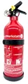 Aluminium 1kg ABC Autofeuerlöscher 'Pia' Manometer Halterung (Dauerdrucklöscher PS1-X Instandhaltungsnachweis HausundWerkstatt24)