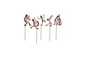 UNUS GARDEN Gartenstecker Gartenstecker Rost Musiker 5er Set (5er Set) Roststecker Gartenstecker Beetstecker Rostdeko Garten Ostern Frühling