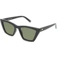Le Specs VELODROME Damen-Sonnenbrille Vollrand Cat Eye Kunststoff-Gestell, schwarz