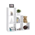 Treppenregal, Bücherregal, Stufenregal, Standregal, mit 6 Würfeln, Leiterrega...