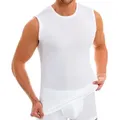 HERMKO Unterhemd 3040 (Pack, 3er) 100 % BioBaumwolle Tank Top Muskelshirt Rundhals-Ausschnitt weiß D 7 = EU XL