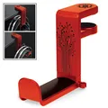 ENHANCE PC Gaming Headset Kopfhörer Halterung Hanger Mount Kopfhörer Stand mit verstellbaren & Schwenkarm, unter Schreibtisch Clamp auf Design, Universal Fit & Erbaut in Kabel Clip Organizer - Rot