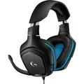 Logitech Gaming G432 Over Ear Headset kabelgebunden 7.1 Surround Schwarz, Blau