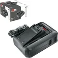 Bosch Ladegerät AL 18V-44 1600A031X0 | Schnellladegerät für 18V POWER FOR ALL Akkus | 14,4-18V | Schwarz | Wandhalterung