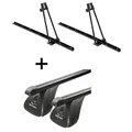 2x Fahrradträger ORION + Dachträger VDP Stahl kompatibel mit für Toyota Rav4 IV 5 Türer ab 2013