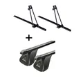 VDP Dachträger (Für Ihren Toyota Rav4 IV 5 Türer ab 2013, Dachträger und zwei Fahrradträger/Fahrradhalter im Set), 2x Fahrradträger ORION + Dachträger Original Stahl kompatibel mit Toyota Rav4 IV 5 Türer ab 2013