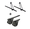 2xFahrradträger ORION+Dachträger VDP Stahl für für Toyota Rav4 IV 5Tür ab 13