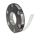 tecuro Lochband 17 mm x 10 m Rolle, Materialstärke 0,6 mm, Lochmaß Ø 7 mm - Stahl verzinkt - LBVZ17