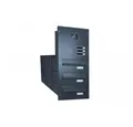Letterbox24 Briefkasten BV-Serie Kamera Mauerdurchwurf Briefkastenanlage in RAL (3 Klingel, Sprechsieb, Busch-Jäger Kamera-+Audiomodul+Systemzentrale), mit Video-Innenstation Video 7'' in weiß + AMDose - BK R7016
