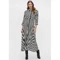Y.A.S Hemdblusenkleid YASSAVANNA LONG SHIRT DRESS Viskose, loose fit schwarz M (38)