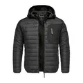 Amaci&Sons Steppjacke MACON Hybrid Steppjacke Hybrid Softshell Herren Outdoor Kapuzen Jacke schwarz 3XL