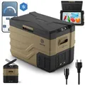 peme Kühlbox Auto Kompressor Elektrisch Kuhlbox Camping Kühlschrank Tragbar Kühltruhe Groß M Autokühlschrank Gefrierbox Outdoor mit Strom Steckdose LCD Display 12 24V 220 240 V 35,3L – Quest