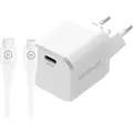 BlueBuilt Power-Delivery-Ladegerät 20 W + Lightning-Kabel 3 m Nylon Weiß