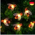 [50 LED] Solar Lichterkette aussen, Bienenlichterketten, 7M / 24Ft 8 Modi