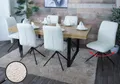 6er-Set Esszimmerstuhl HWC-N99, Küchenstuhl, drehbar Auto-Return, Stoff/Textil Chenille (340g/m²) creme