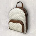 Michael Kors MK Tasche Rucksack Jet Set Jaycee ZIP Vanilla Creme Braun Gold NEU
