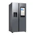 Samsung RS90F67BETEF Side-by-Side Kühl-Gefrierkombination, AI Kühlschrank mit Gefrierfach, 178 cm, 614 l, Eis-/Wasserspender mit Tank, Family Hub, AI Energy Mode & Voice Control, Edelstahl Look