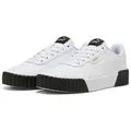 PUMA CARINA 3.0 Sneaker im klassischen Tennis-Stil, mit Schnürung, mit weichem Textilfutter weiß 39 EU
