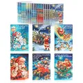 com-four® 100x Grußkarte für Weihnachten - Festtagskarten mit 6 weihnachtlichen Motiven - festliche Klapp-Karten mit Briefumschlägen - Weihnachtskarten - Festgruß (100 Stück - Schneemann/Santa)