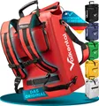Valkental® 3in1 Fahrradtasche [Bis 25L] - Das Original - Geeignet als Gepäckträgertasche, Rucksack und Umhängetasche - 100% Wasserdicht & Reflektierend - Sichere Befestigung [Abschließbar] Laptopfach