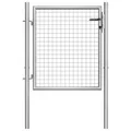 Gartentor Verzinkter Stahl 105x125 Cm Silbern Schlüssel Zauntor