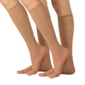 2 Paar Zehenfreie Kniestrümpfe | Feine Damen Kniestrümpfe für Peep Toe | Open...