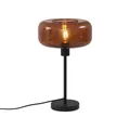 Qazqa Tischleuchte Bizle, ohne Leuchtmittel, Extra-Warmweiß, QAZQA Tisch­leuchte, e27, Bronze, Glas, Retro