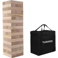 Wackelturm Holz Spielset, Stapelturm Bau, Kinder Team Spiel, Tragbare Tasche