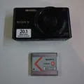 Digitalkamera Sony DSC-W830 Cybershot Digitalkamera Schwarz Plastik Gebrochen