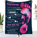 Kuscheldecke Flauschige an unsere Tochter von Eltern, Personalisierte Geschenke Decke Deutsche Mama und Papa für Tochter Briefdecke Positiv Ermutigen Fleecedecke Wohndecke Sofadecke (150×200cm)