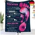 Kuscheldecke Flauschige an unsere Tochter von Eltern, Personalisierte Geschenke