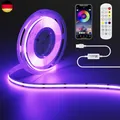 OULARA 5V USB RGB COB LED Streifen 1M mit Bluetooth Smart APP