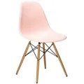 Vitra Stuhl Eames Plastic Side Chair RE 46.5x83x55 cm zartrosé rosa, Gestell: Ahorn, Designer Charles & Ray Eames