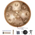 Handpan Drum 55cm 12 Noten D-Moll Handtrommel Instrument mit Schlägel