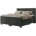 Motor Boxspringbett mit Bettkasten  ¦ grau ¦ Maße (cm): B: 148 H: 118