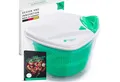 freegreen® Salatschleuder [5L] mit patentierten Zugmechanismus, Siebeinsatz & Deckel, (mit integriertem Wasser-Ausgießer), Das Clean Eating Kochbuch, 5 Jahre Herstellergarantie ab Kaufdatum