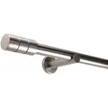 Deco-Raum Gardinenstange Zylinder, Ø 25 mm, 1-läufig, Wunschmaßlänge, kürzbar, Bohren, verschraubt, Metall, Komplett-Set mit Montagematerial silberfarben Ø 25 mm x 200 cm