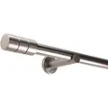Deco-Raum Gardinenstange nach Maß 1-Lauf Zylinder Ø 25mm Edelstahl-optik 200cm